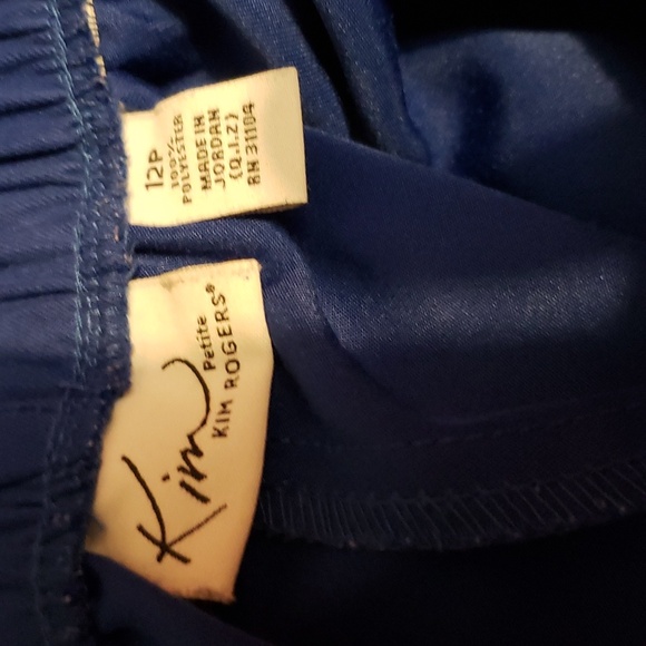 Kim Roger's Lady's Petite Royal Blue Capri 💙 Pants - Picture 5 of 6